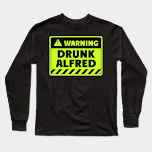 drunk Alfred Long Sleeve T-Shirt